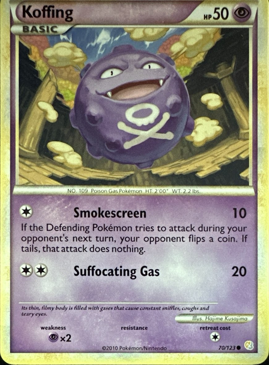 Koffing 70/123 Common HeartGold & SoulSilver Pokemon Lightly Played