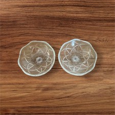 Set Of 2 Kig Malaysia Glass Patterned Dipping Bowls Dinnerware