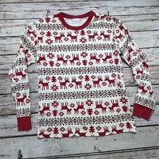 HANNA ANDERSSON Men s Unisex DEAR DEER Long John Cotton Pajama Top Sz Large