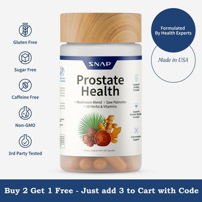 SNAP Prostate Health Saw Palmetto Nettle, Turmeric Urinary Bladder Immune Health