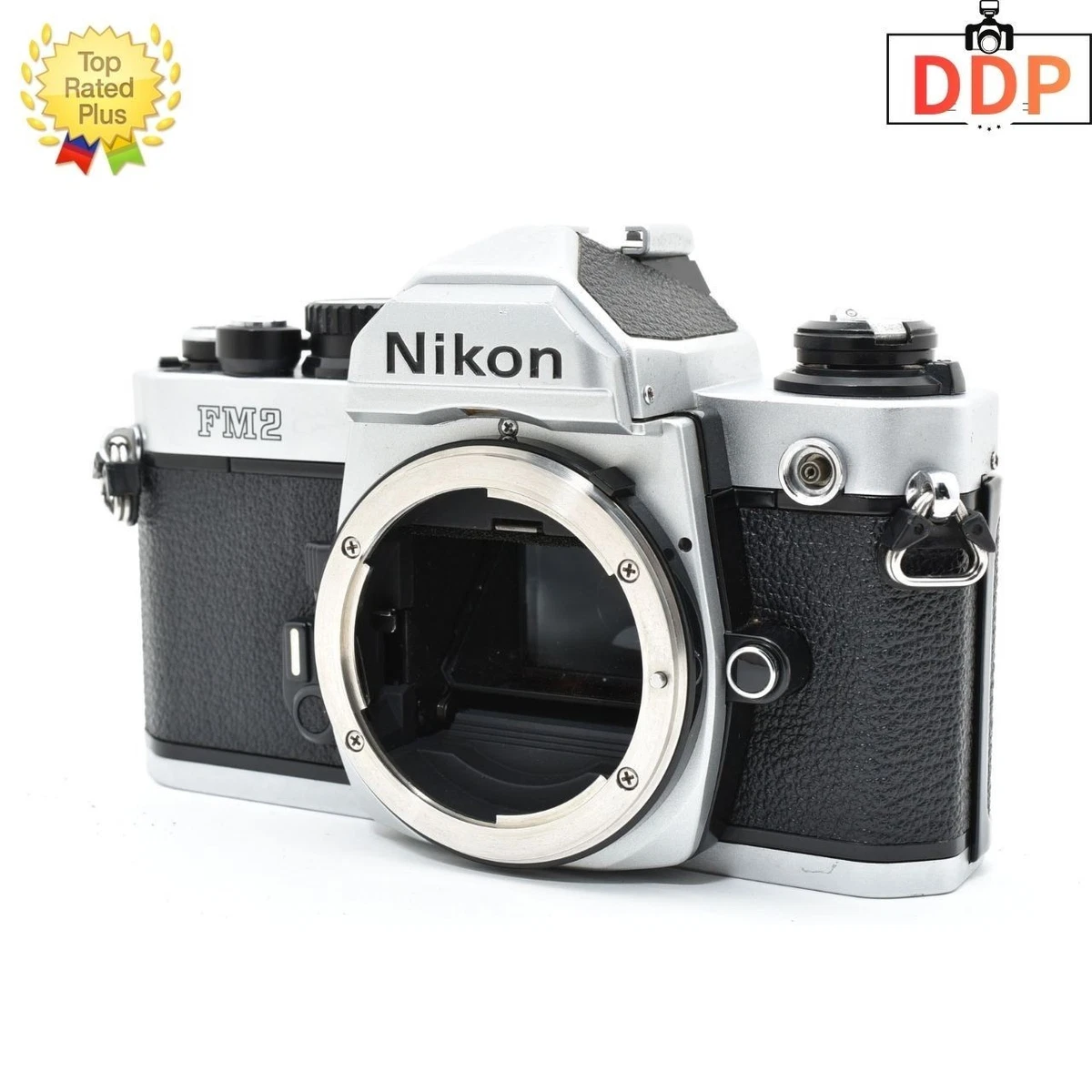 Boîtier Nikon FM2 35mm – Reflex Argentique SLR, Mise Au Point Manuelle, Look Argenté, Années 80