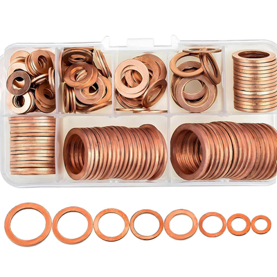 #ad #ad 150PCS Copper Washers Kit 8 Sizes Metric Sealing Flats for Automotive Fuel Line $19.95