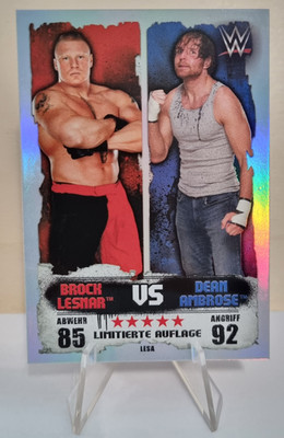 2016 Topps WWE Slam Attax TakeOver Limited Edition #LESA Brock Lesnar D. Ambrose
