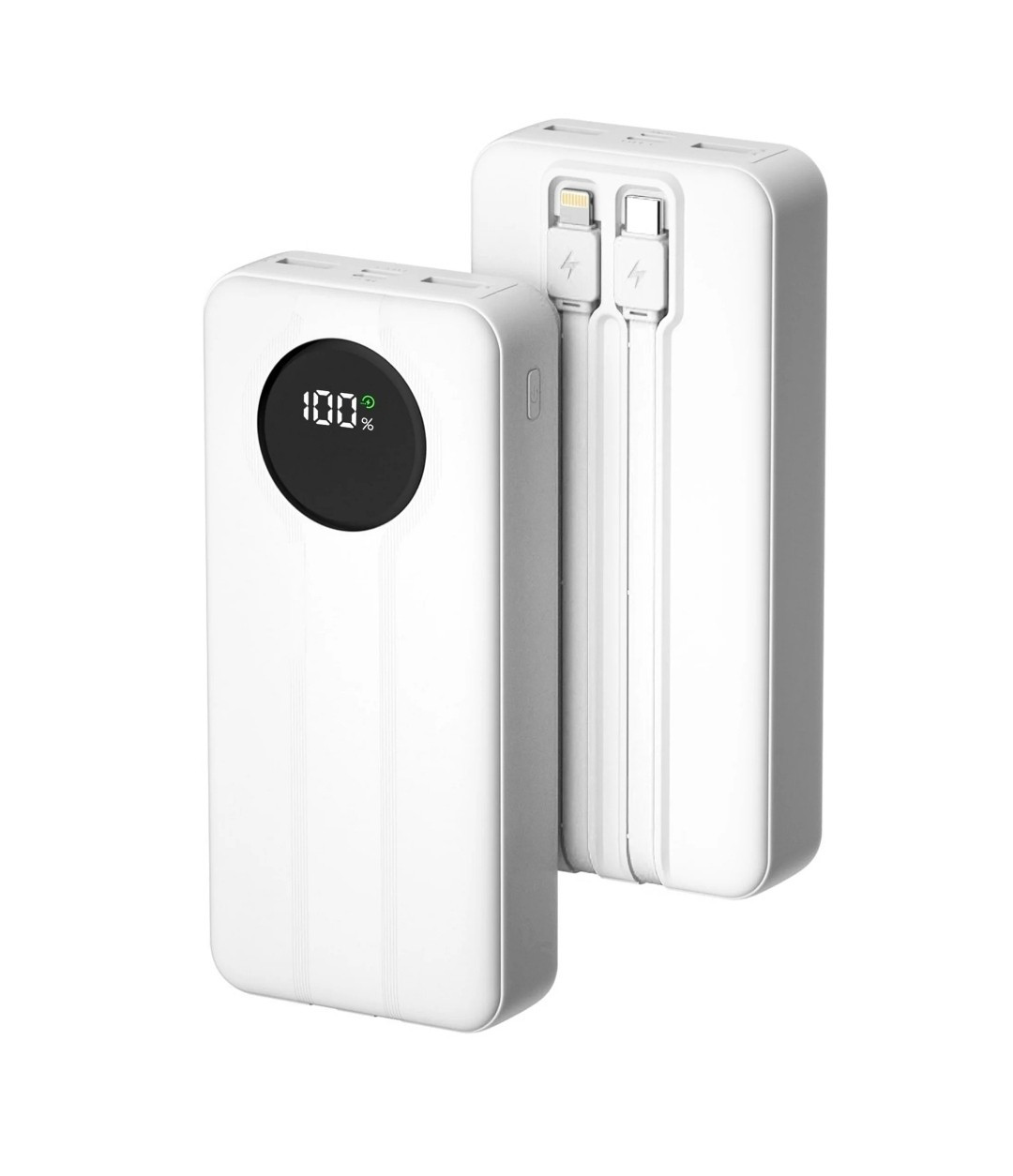 Portable Charger Builtin Cables 20000mah Power Bank For Iphone Usb C Fast Charge-image