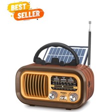 J-150 Retro Portable Radio Bluetooth Speaker AM/FM/SW, Solar USB Charging