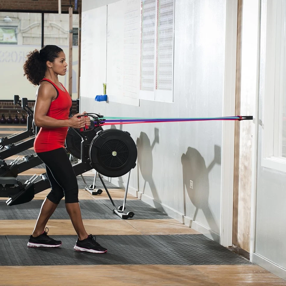 Kit de Entrenador de Resistencia con Bandas de Nivel de Resistencia Ajustables de 10lb a 100lb para... Foto 2 de 4