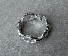 Bague HERMES neuve en argent - chaine d'ancre - taille 54 - Hermès