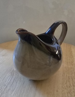 Sango Nova Brown 4933 Ceramic Creamer, Brown/Gray Glossy Handle