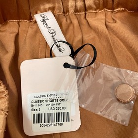 Agent Provocateur Gold Classic Pajama Silk Shorts AP2 Small NWT $250