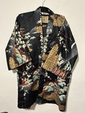 Juguemm Black Kimono 35 in Floral  Pagoda Print. Unisex Adult One size. 018