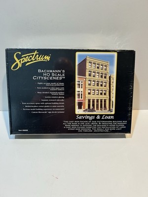 Sealed NIB Spectrum Cityscenes HO scale SAVINGS & LOAN Structure kit #88008
