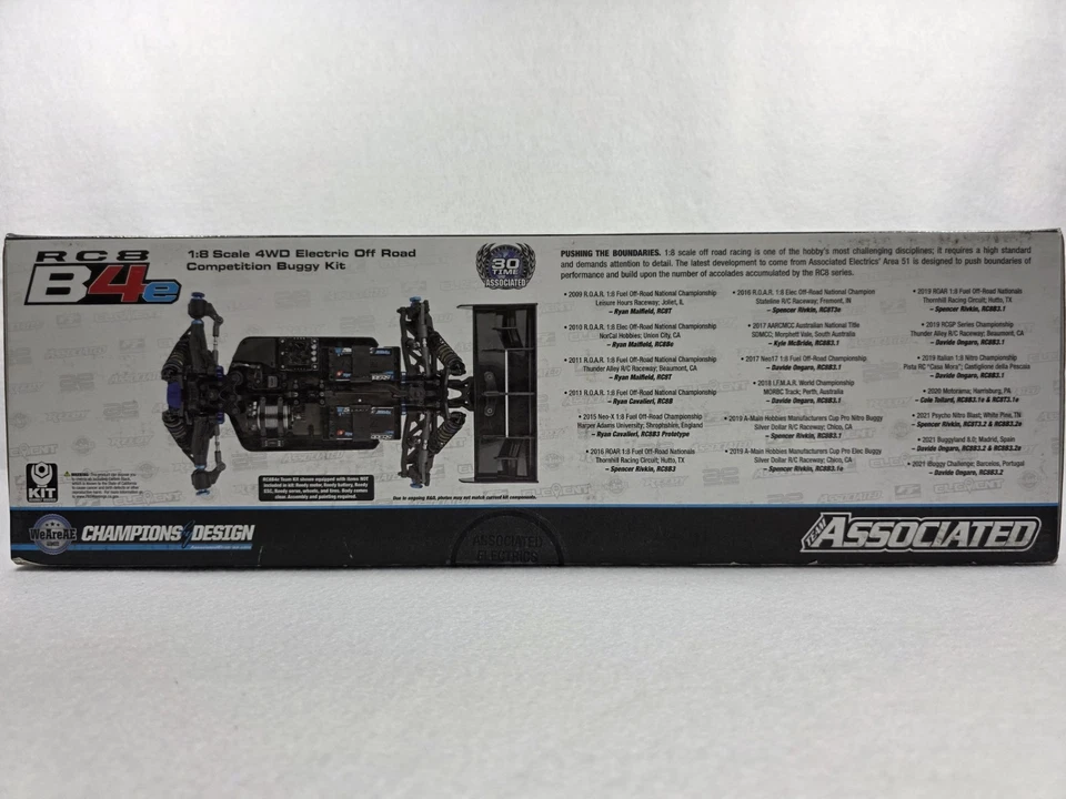 Team Associated RC8B4e 1/8 Scale 4WD Electric Off Road Competition Buggy Kit - Image 4 of 4