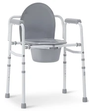 Naipo 3-In-1 Medical Commode for Seniors, Raised Toilet Seat, Portable