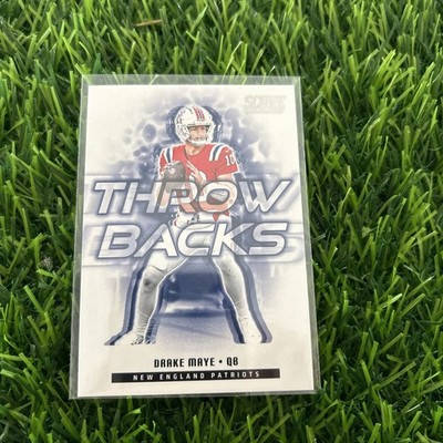 2025 Panini Score #3 Drake Maye ThrowBacks New England Patriots F46