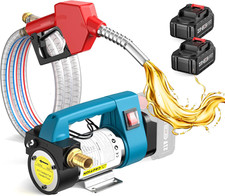 Fuel Transfer Pump Battery-Powered: 12 GPM Electric Diesel Transfer Pump with 2 