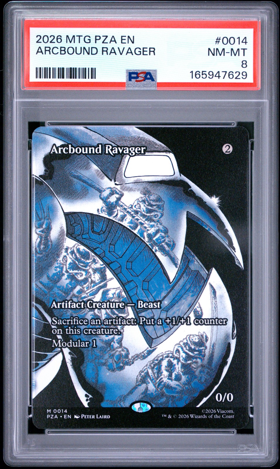 2026 MTG TEENAGE MUTANT NINJA TURTLES SOURCE MATERIAL ARCBOUND RAVAGER PSA 8