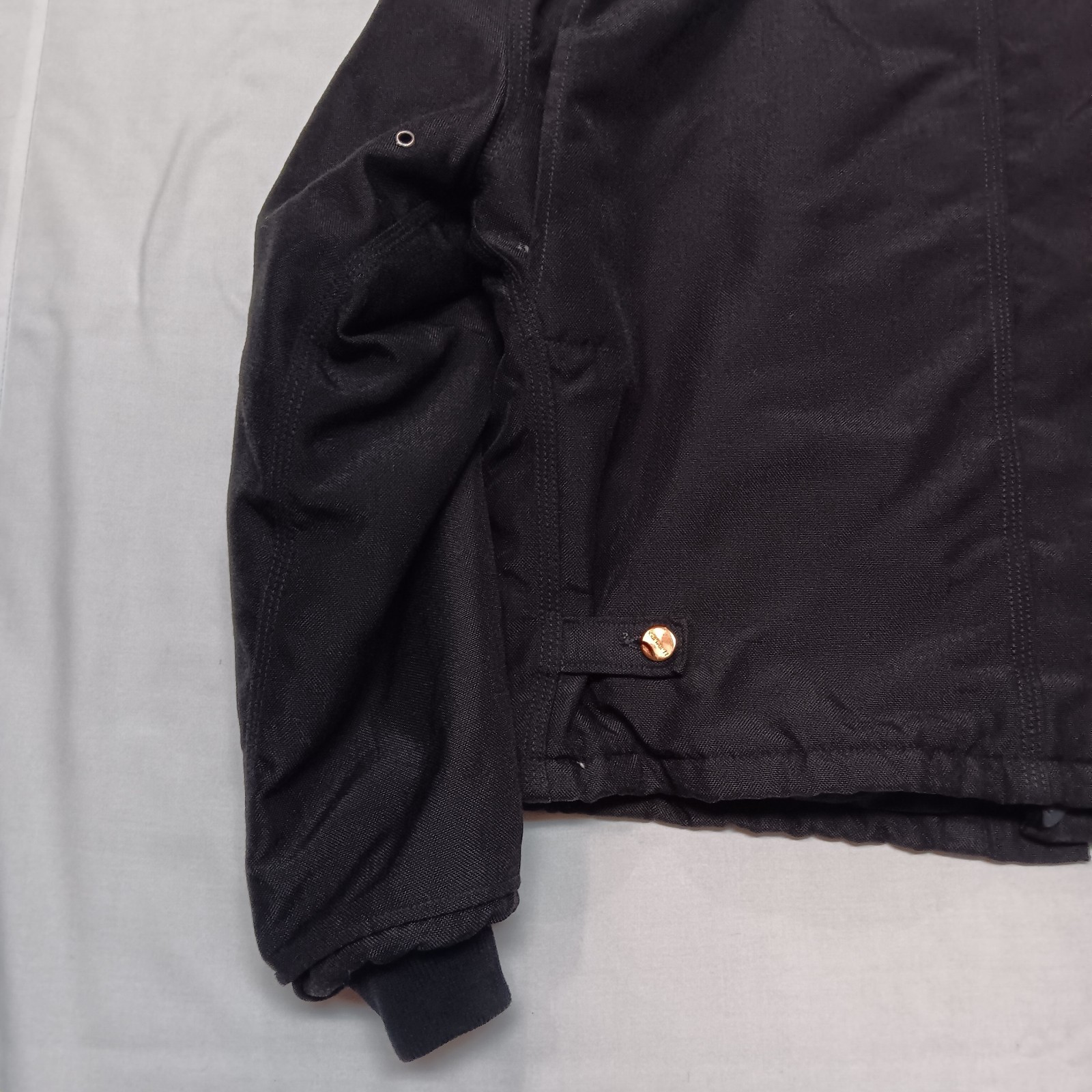 Carhartt J20 BLK Jacket Mens M Regular Arctic Quilt Lined USA Spellout Vintage thumbnail 11