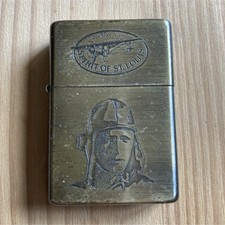 Briquet Tempête à essence style Zippo en laiton gravé Spirit of St. Louis