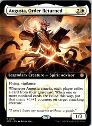Augusta, Order Returned (Extended Art) #61 Commander: Secrets of Strixhaven MTG