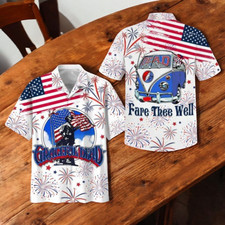 Grateful Dead Fare Thee Well Happy 4th Of July Hawaiian Shirt