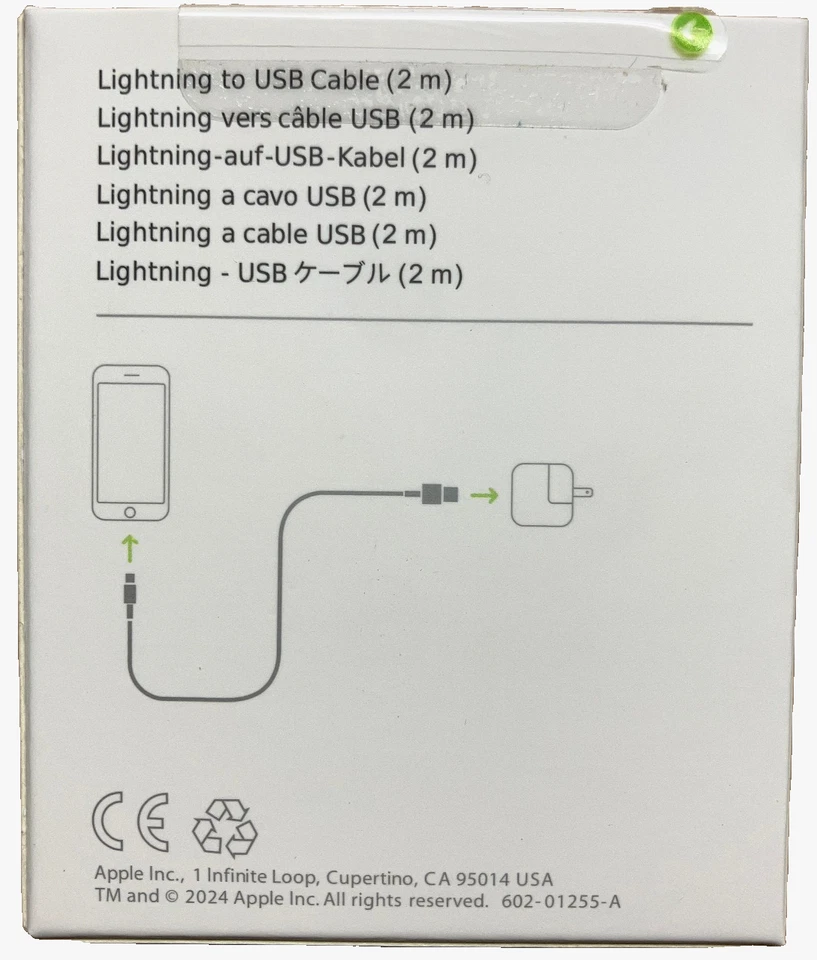 Apple 2M Lightning To USB Cable - Image 2 of 2
