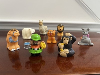 Fisher Price Little People Zoo Safari Animals Zoo Keeper Monkey Bananas Llama +