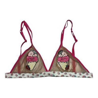 Tezenis Lingerie Sheer Patch Lace Bra Size Small A B C Cup