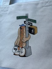 Uniqlo New York City Hot-Dog Tote Bag Beige Unisex