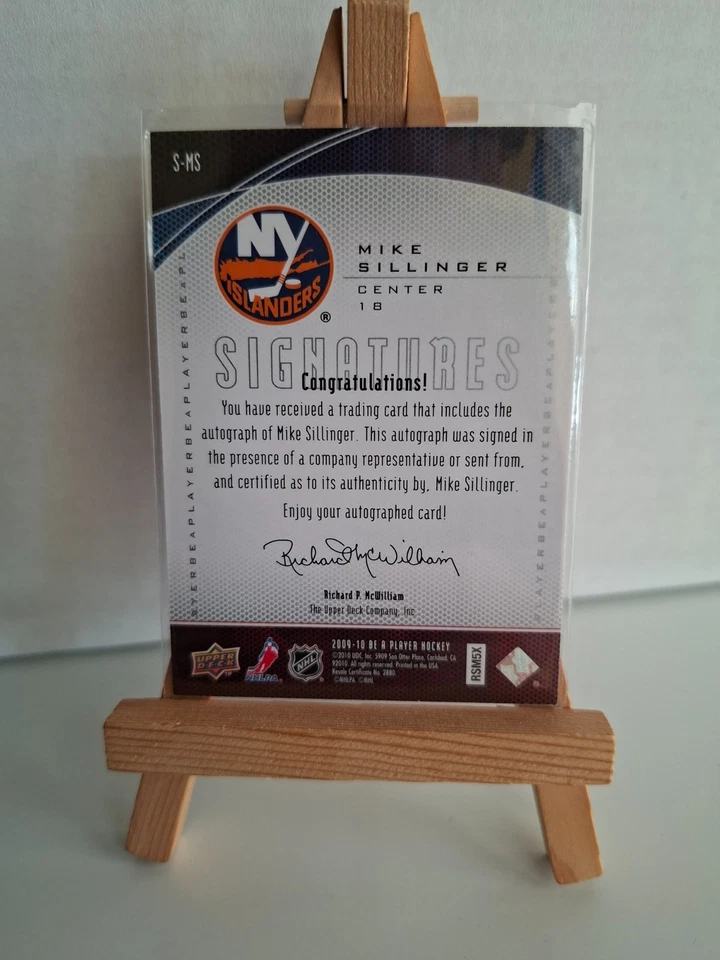 Mike Sillinger Be aPlayer Hockey 2009-10 Signatures Autograph NY Islanders - Bild 2 von 2