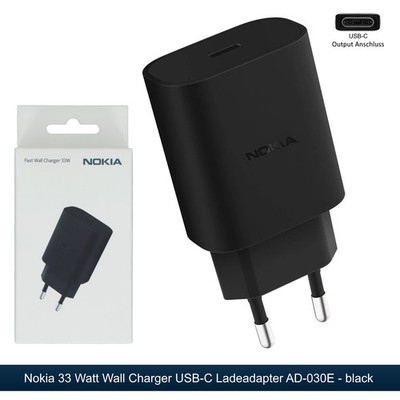 Original Nokia USB-C Schnellladegerät 33W Wall Charger Ladeadapter Netzstecker
