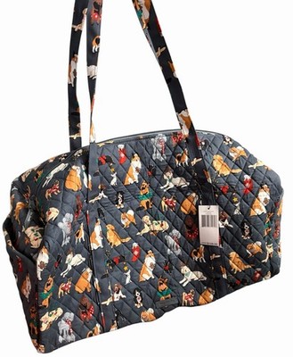 Vera Bradley LG Traveler Travel Duffel Dog Park 50229-23029 NWT