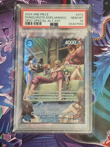 One Piece Donquixote Doflamingo Op01-073 Sp Alt Art Psa 10
