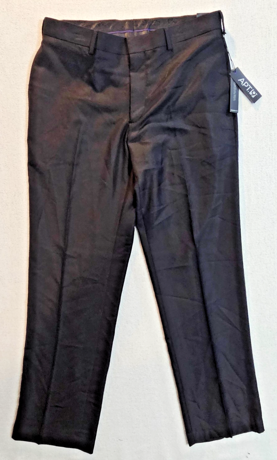 Pant Dress Black Modern Fit Stright Leg Men's 34 X 32 By Apt.9 MSRP 60.00