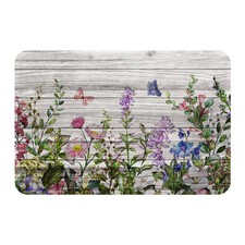 Floral Bath Mat Spring Flower Bath Rugs Floor Mat Microfiber Memory Foam Bath...