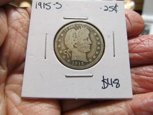 1915 S BARBER  SILVER QUARTER *** BETTER DATE*** NICE COIN!***