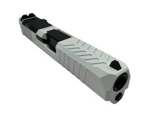 Helot For G19 Custom Slide Gen3 New Cerakote Upper White Complete Wblack Flush Helot For G19 Custom Slide Gen3 New Cerakote Upper White Complete Wblack Flush
