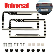 Usa Flag License Plate Frame Holder With Screws Caps Stainless Steel Universal Usa Flag License Plate Frame Holder With Screws Caps Stainless Steel Universal