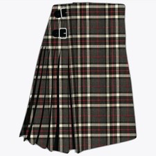 Authentic Scottish 8-Yard Kilt   Handmade in Thomson Grey Tartan for Men