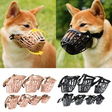 Adjustable Pet Dog Muzzle Mouth Cover Anti-lick Biting Chewing Barking Plastic  