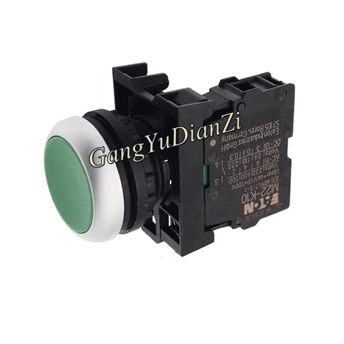 1PCS NEW FOR Eaton Moeller Flat head self reset button M22-D-G/K10 1NO