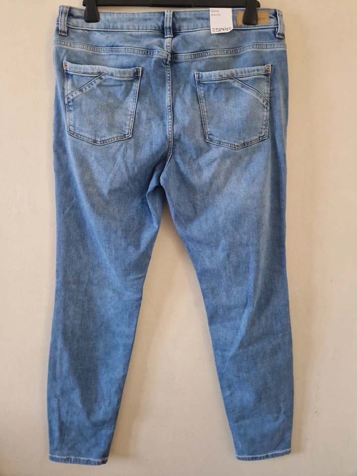 Esprit Curvy Jeans Blue Wash Stretch Skinny Denim Medium Rise W36/32, W37/L32 - Image 4 of 4