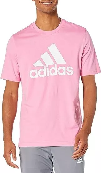 Adidas pink hotsell t shirt mens