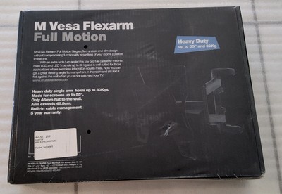 M VESA Flexarm Full Motion Single, Fernsehwandhalterung, TV Wandhalterung