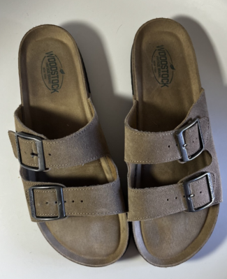 Woodstock Men\'s Bert Two Straps Slide Sandals Tan- 9 WOODSTOCK VINTAGE BRAND NEW YORK Men main image 4