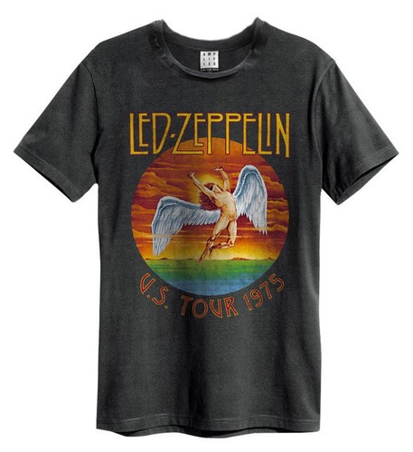 Led Zeppelin 'US Tour 1975' Charcoal T 