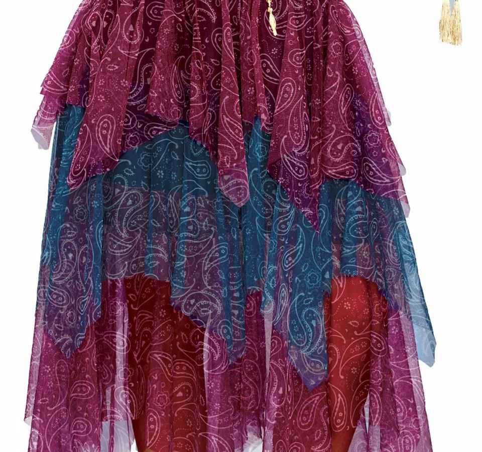 Zigeunerin Kostüm Gypsy Esmira für Damen Gr. M-XL Kleid rot blau Fasching - Bild 3 von 3