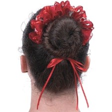 Dasha Rosette Forget-Me-Not Bun/Ponytail Ring Hair Accessory, 5 Colors, NEW
