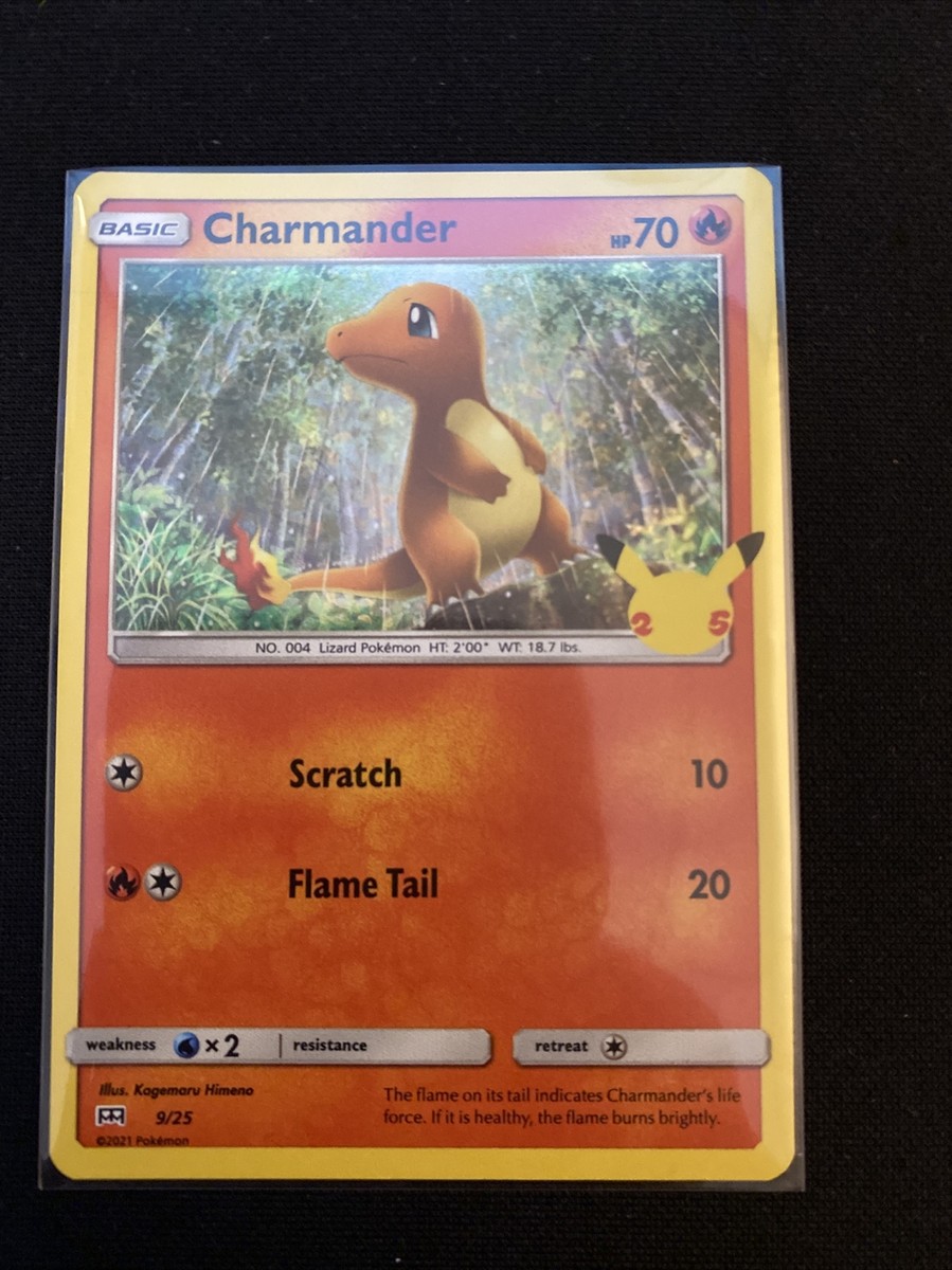 Charmander 9/25 Holo Pokmon 25th Anniversary McDonalds Promo Card Pack  Fresh!