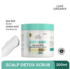 Luxe Organix  Scalp Cleanse Hair Detox Scrub Clarifying Treatment Shampoo (220g)