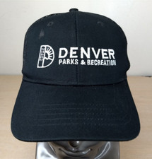 DENVER PARKS  RECREATION ADJUSTABLE SNAPBACK TRUCKER/MESH HAT/CAP, BLACK, YOUTH